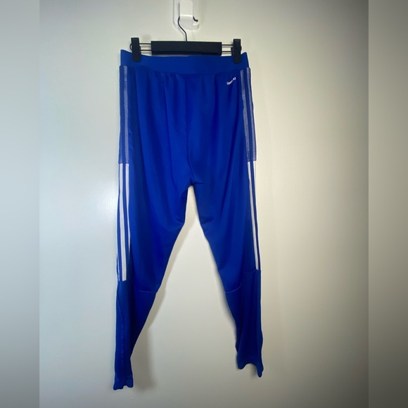 adidas Blue Joggers with White Stripes - Picture 6 of 7